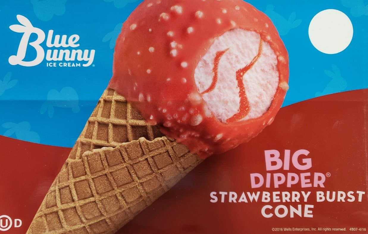Blue Bunny - BIG DIPPER STRAWBERRY BURST CONE - Yazan ICE Cream